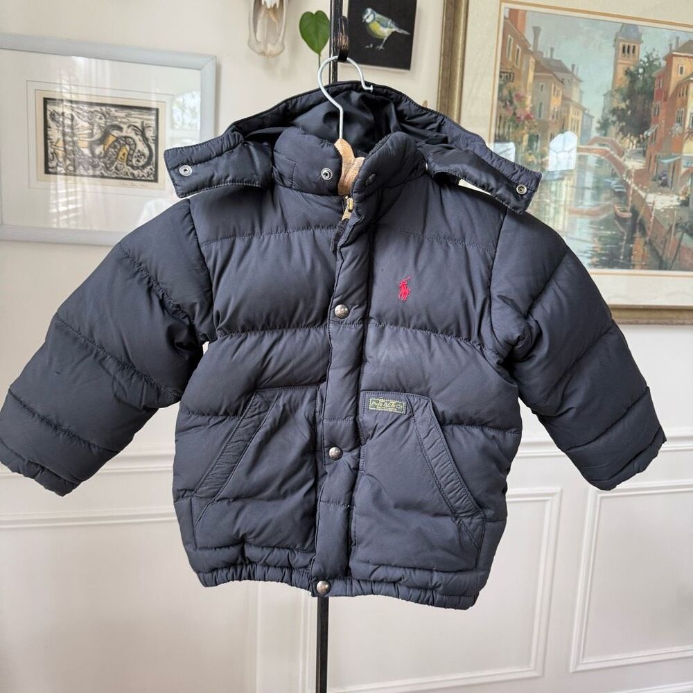 Boys Polo Ralph Lauren Black Puffer Down Fill Coat 4